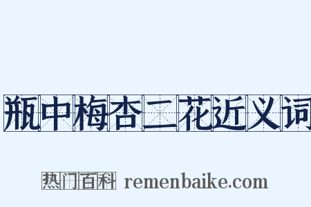 瓶中梅杏二花近义词是什么意思的图片